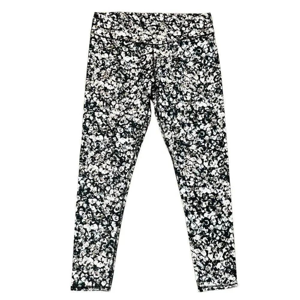 Fabletics PowerHold High Waisted Black Elation Print Leggings XL